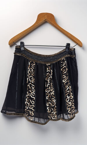 POLLERA CORTA TUL Y LENTEJUELAS INDIA STYLE (M)
