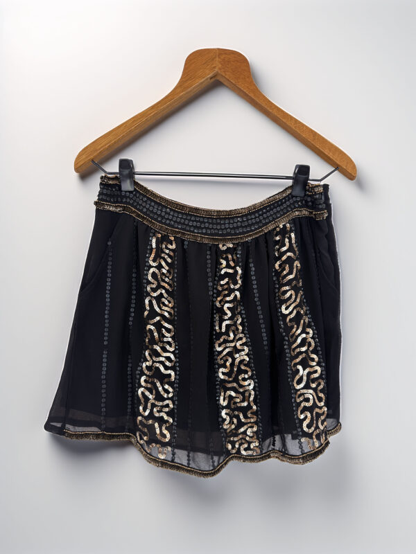 POLLERA CORTA TUL Y LENTEJUELAS INDIA STYLE (M)