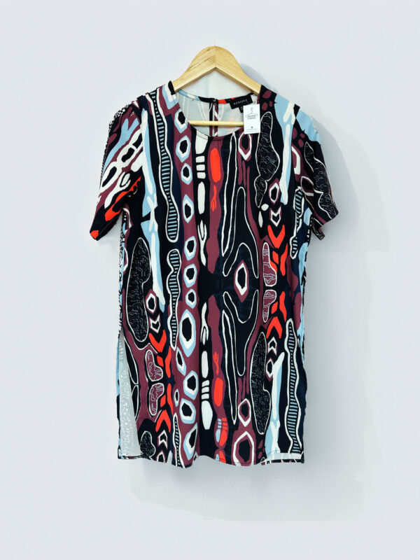 VESTIDO ESTAMPADO MANGAS CORTAS KOSIUKO (M)