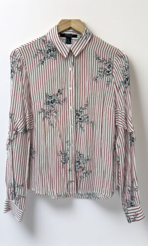 CAMISA RAYADA ESTAMPADA FOREVER 21 (M)