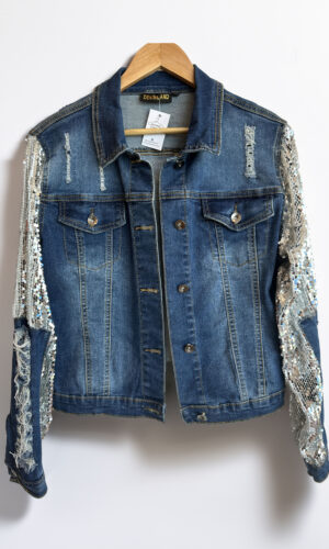 CAMPERA DE JEAN CON LENTEJUELAS DENIMLAND (L)