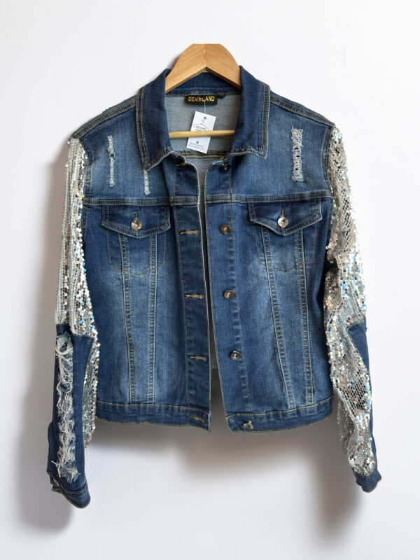 CAMPERA DE JEAN CON LENTEJUELAS DENIMLAND (L)