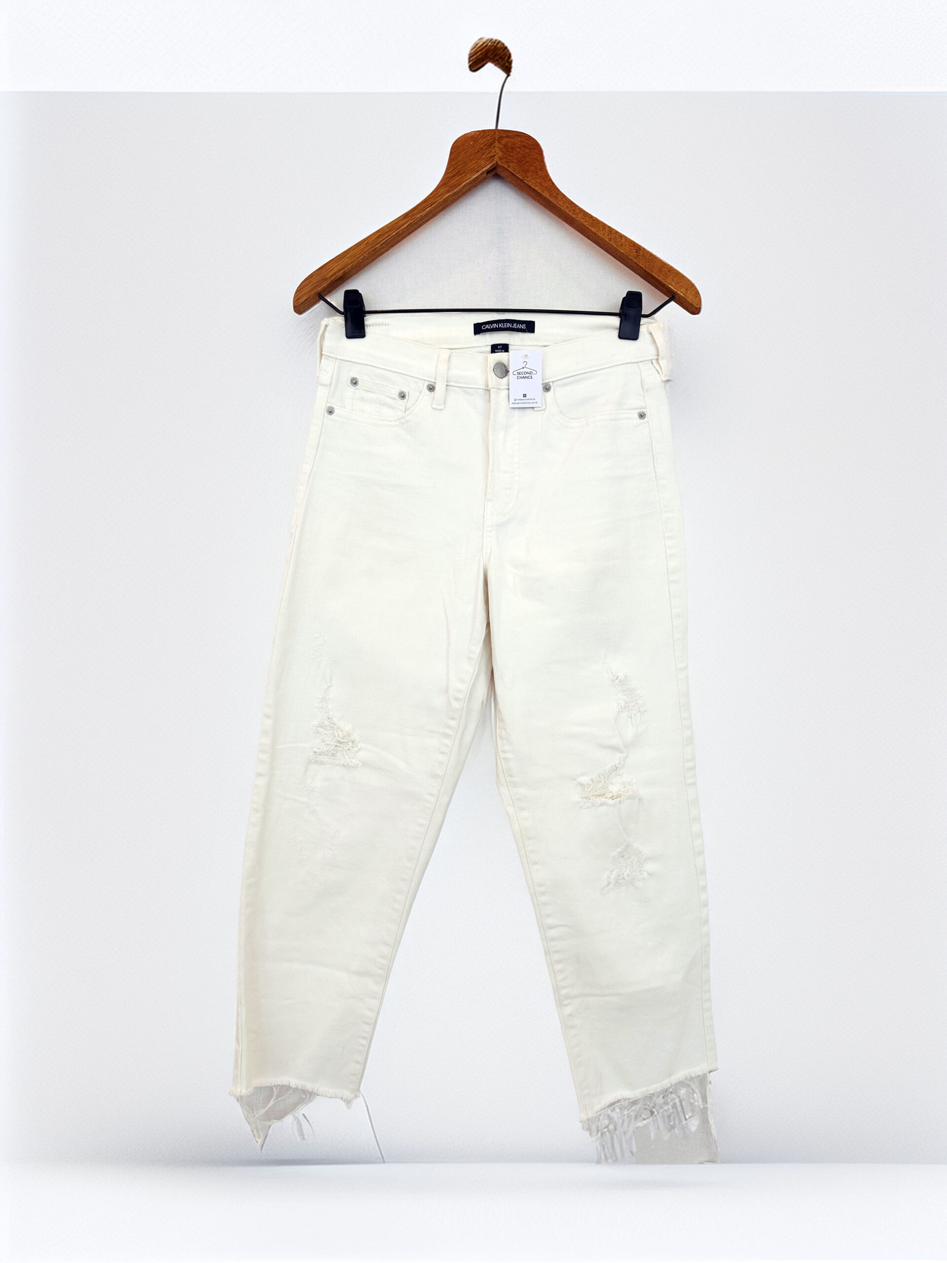 JEAN BLANCO ROTURAS CLAVIN KLEIN (XS)