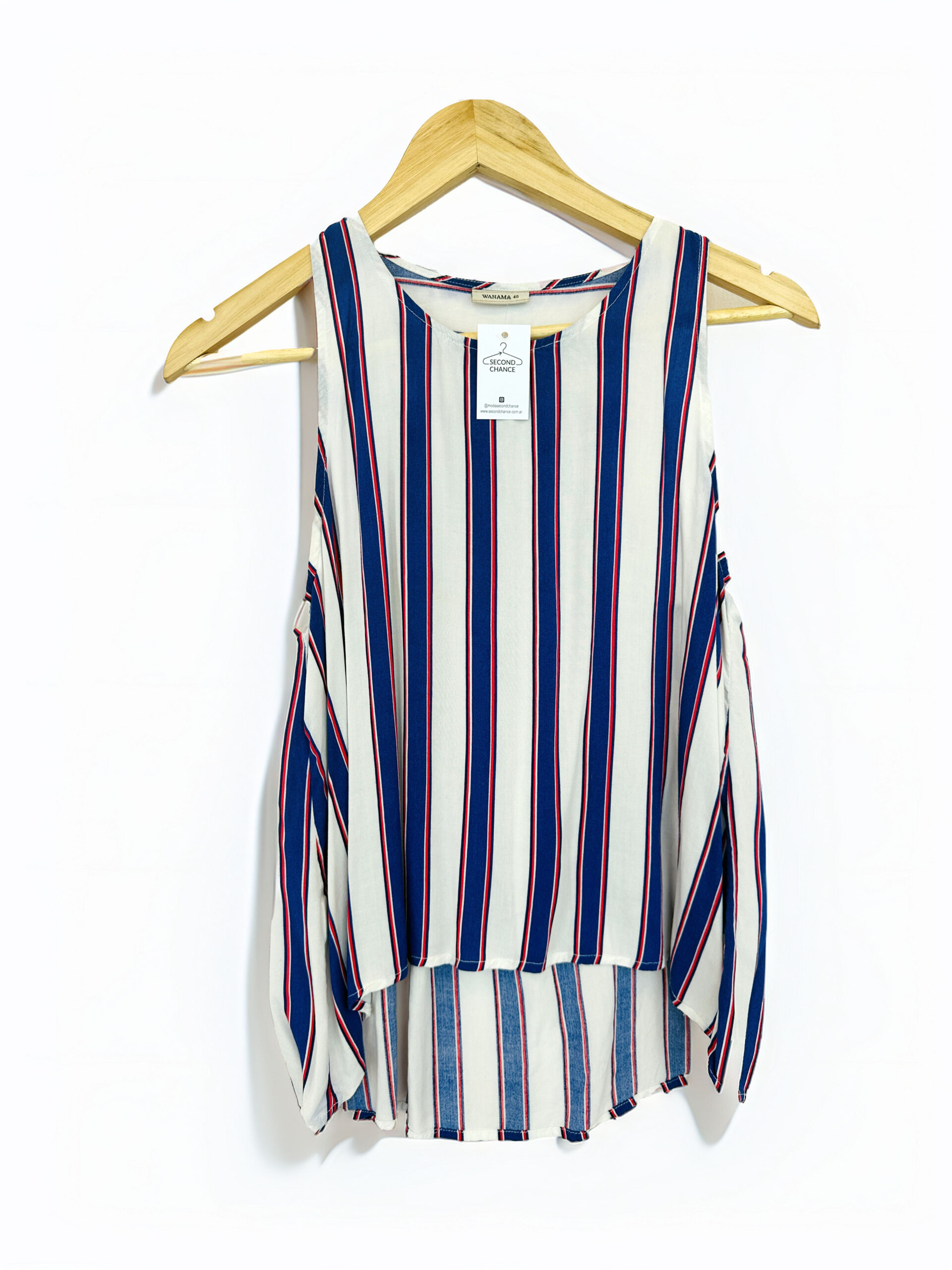 BLUSA SIN MANGA RAYADA WANAMA (M)