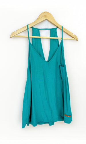 BLUSA SIN MANGAS VERDE JAZMIN CHEBAR (M)