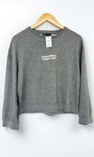 BUZO BASICO GRIS ZARA (S)