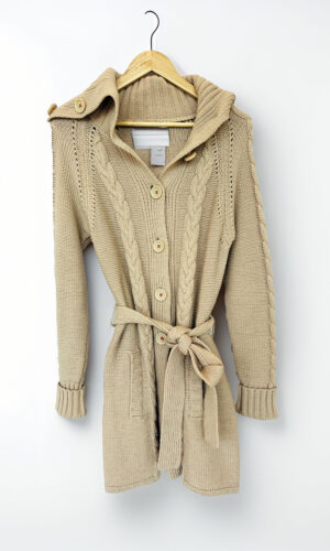 SACO LARGO DE LANA BEIGE UMA (L)