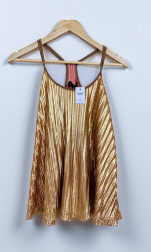 BLUSA PLISADA DORADA MONTESCO (M)