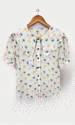 CAMISA MANGAS CORTAS ESTAMPADA SIN MARCA (M)