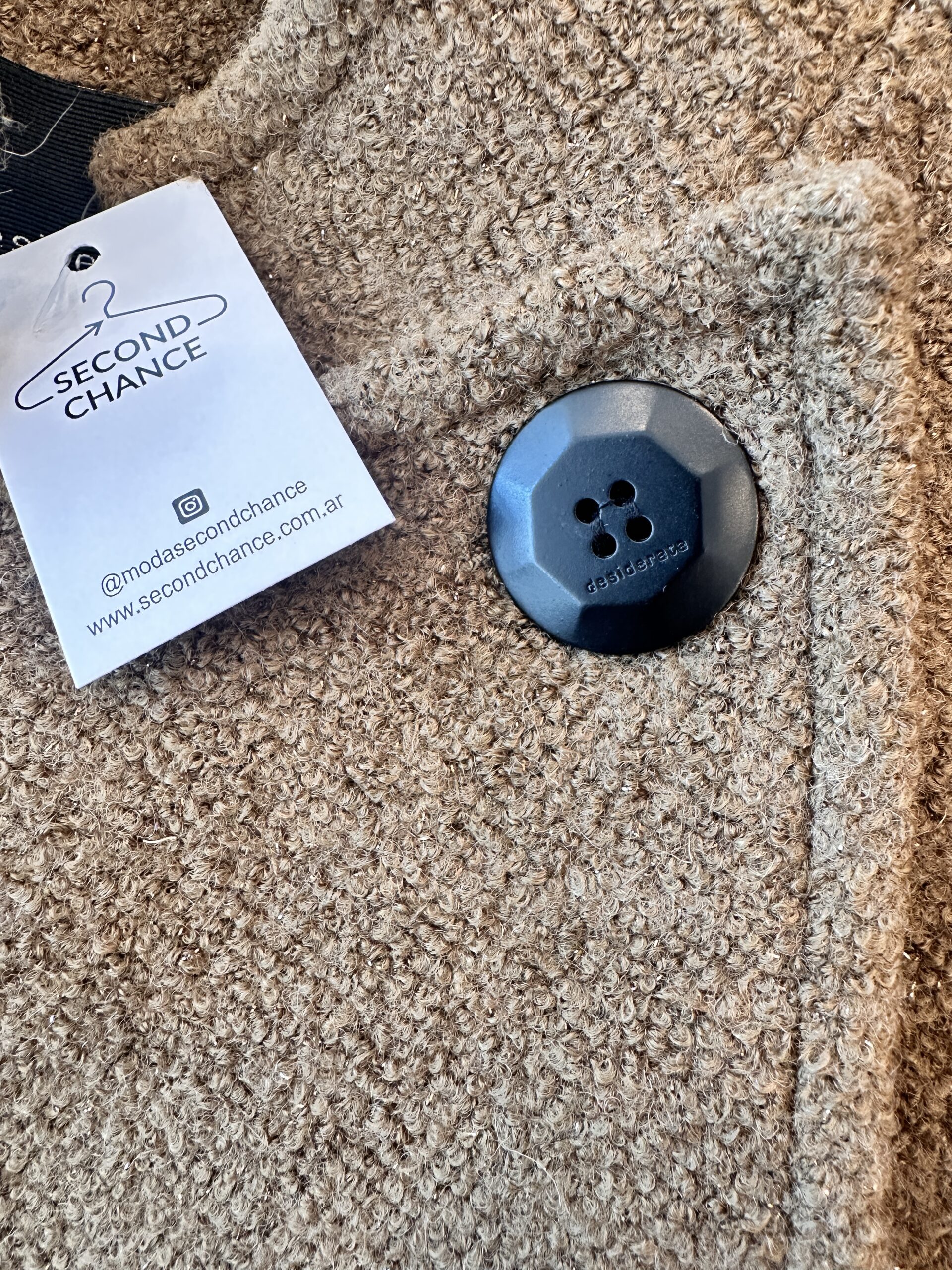 SACO DE PAÑO CORTO MARRON DESIDERATA (S) - Imagen 3