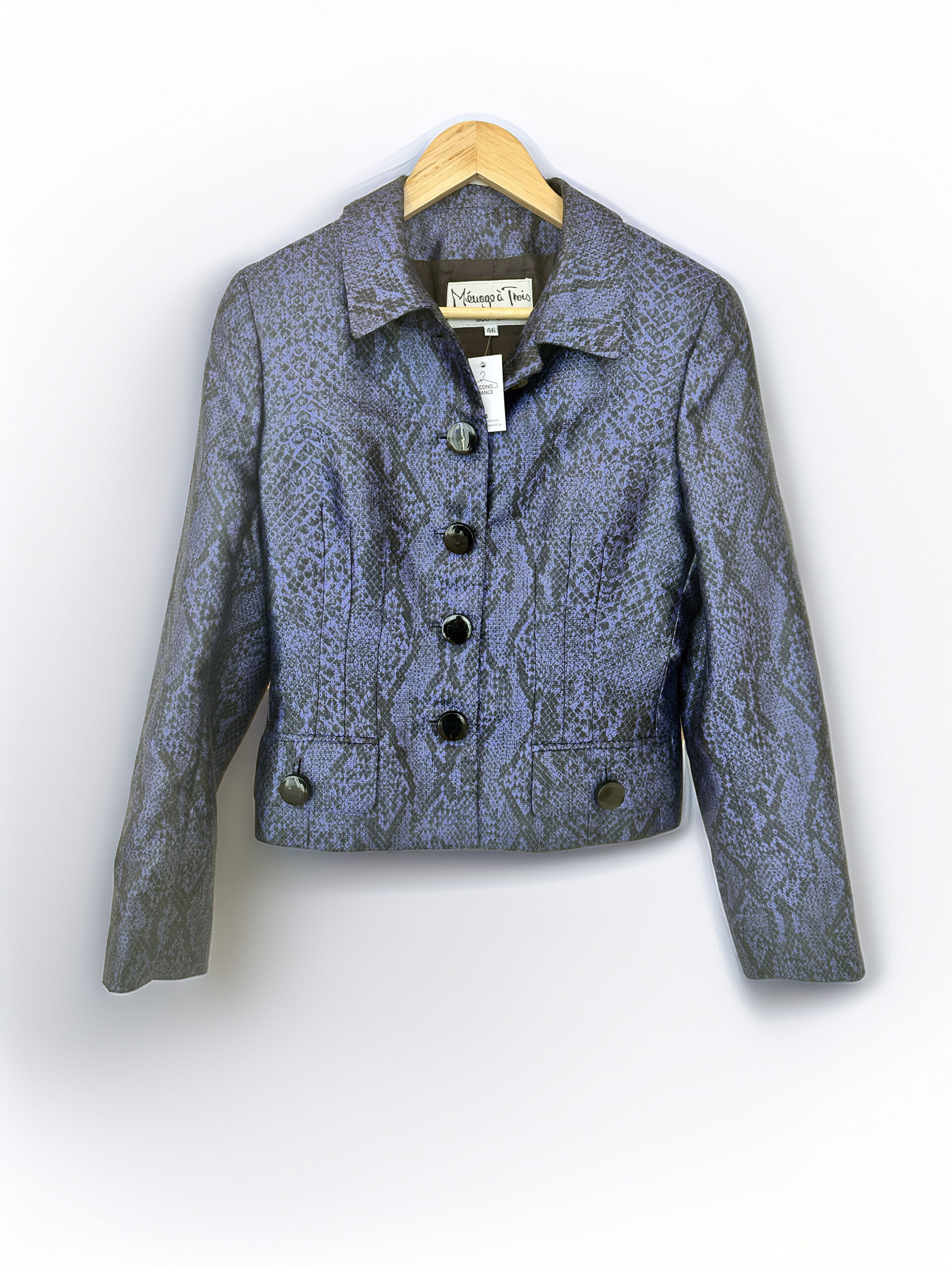 BLAZER AZUL REPTIL MENAGE A TROIS BOUTIQUE (M)