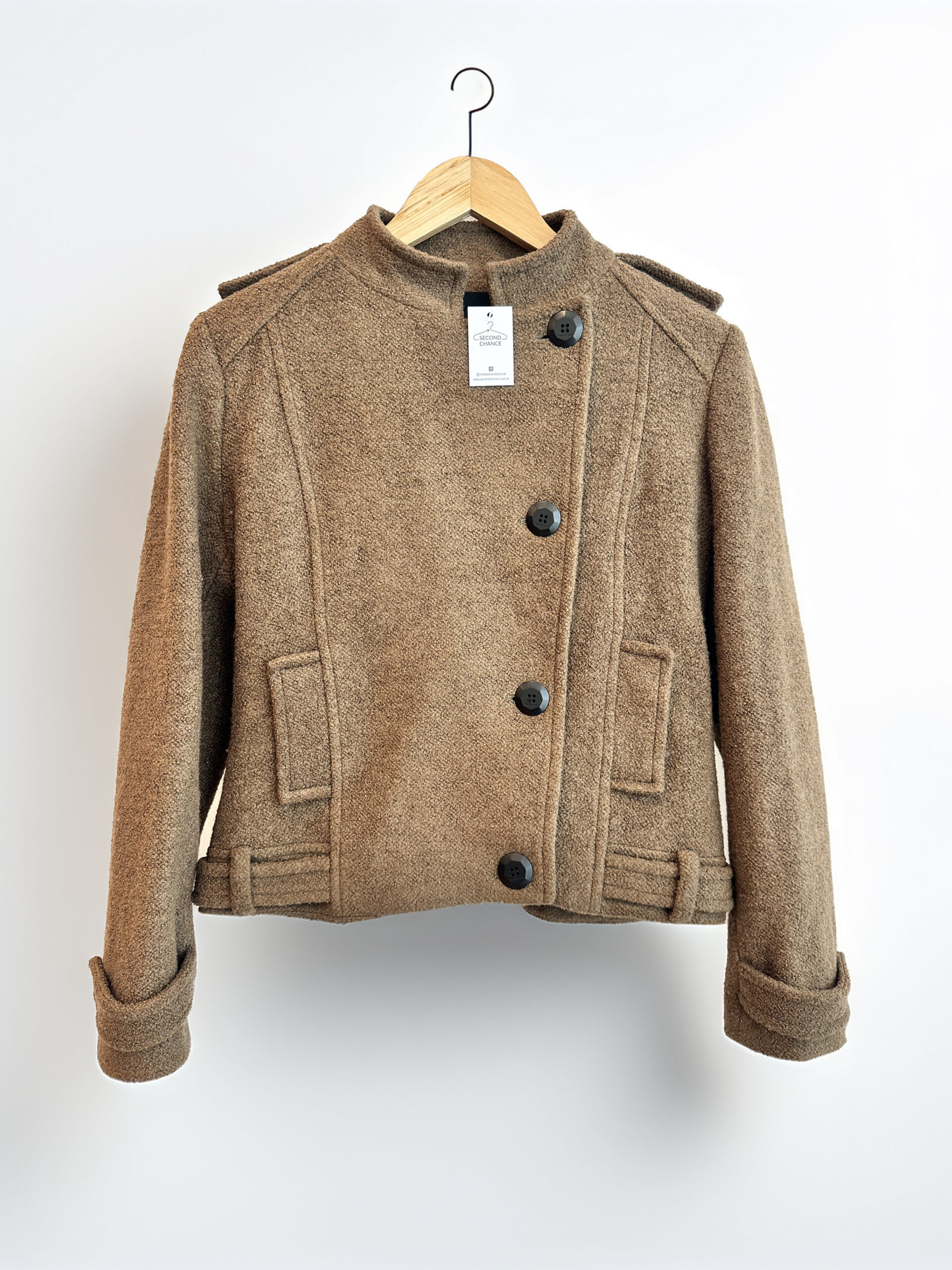 SACO DE PAÑO CORTO MARRON DESIDERATA (S)