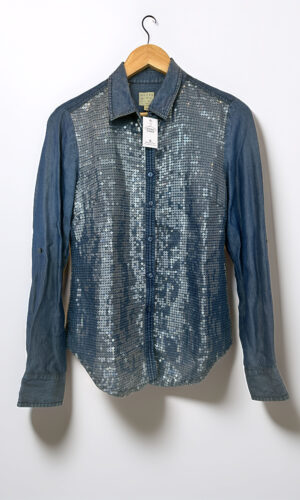 CAMISA JEAN LENTEJUELAS GUESS (XS)