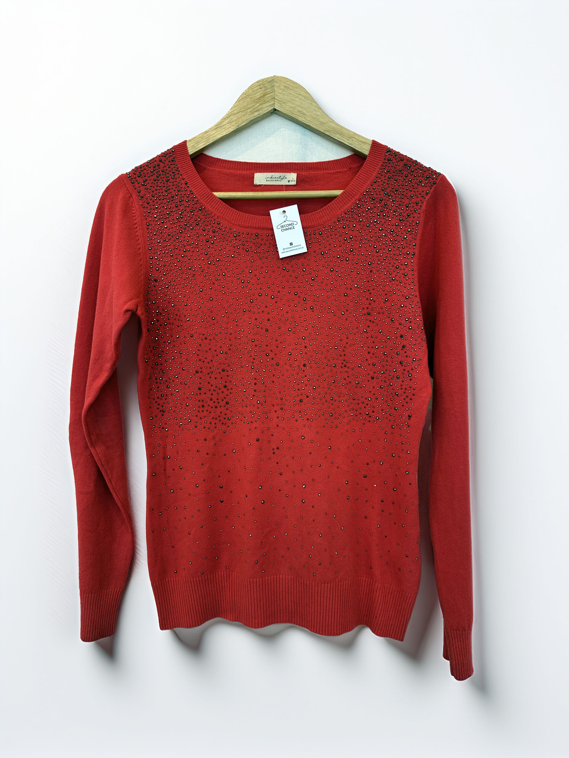 SWEATER LIVIANO PIEDRITAS INDIA STYLE (M)