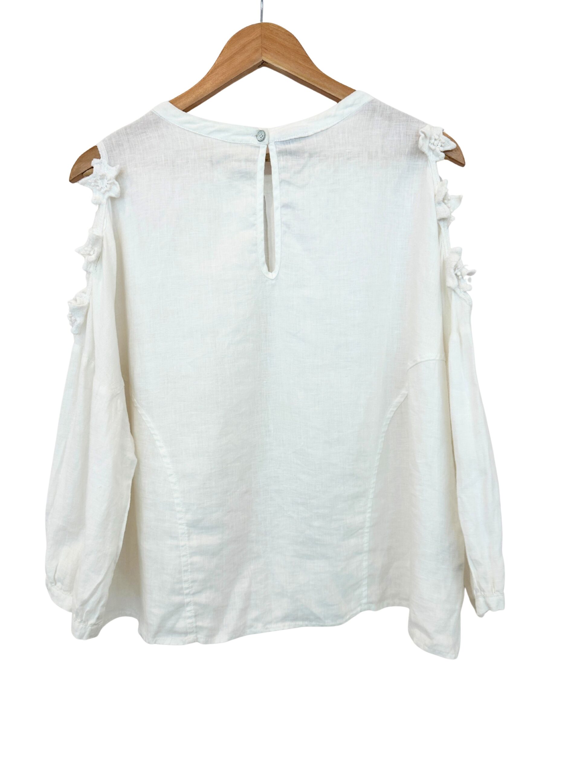 BLUSA LINO BLANCA WANAMA (M) - Imagen 2