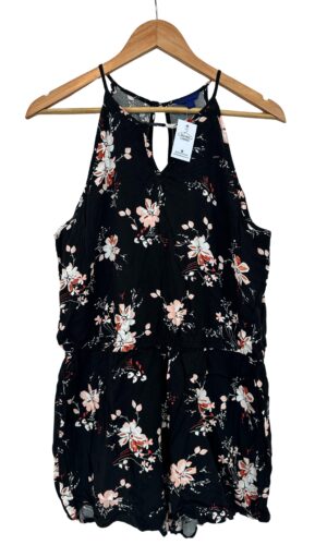 MONO CORTO NEGRO FLORES AEROPOSTAL (L)