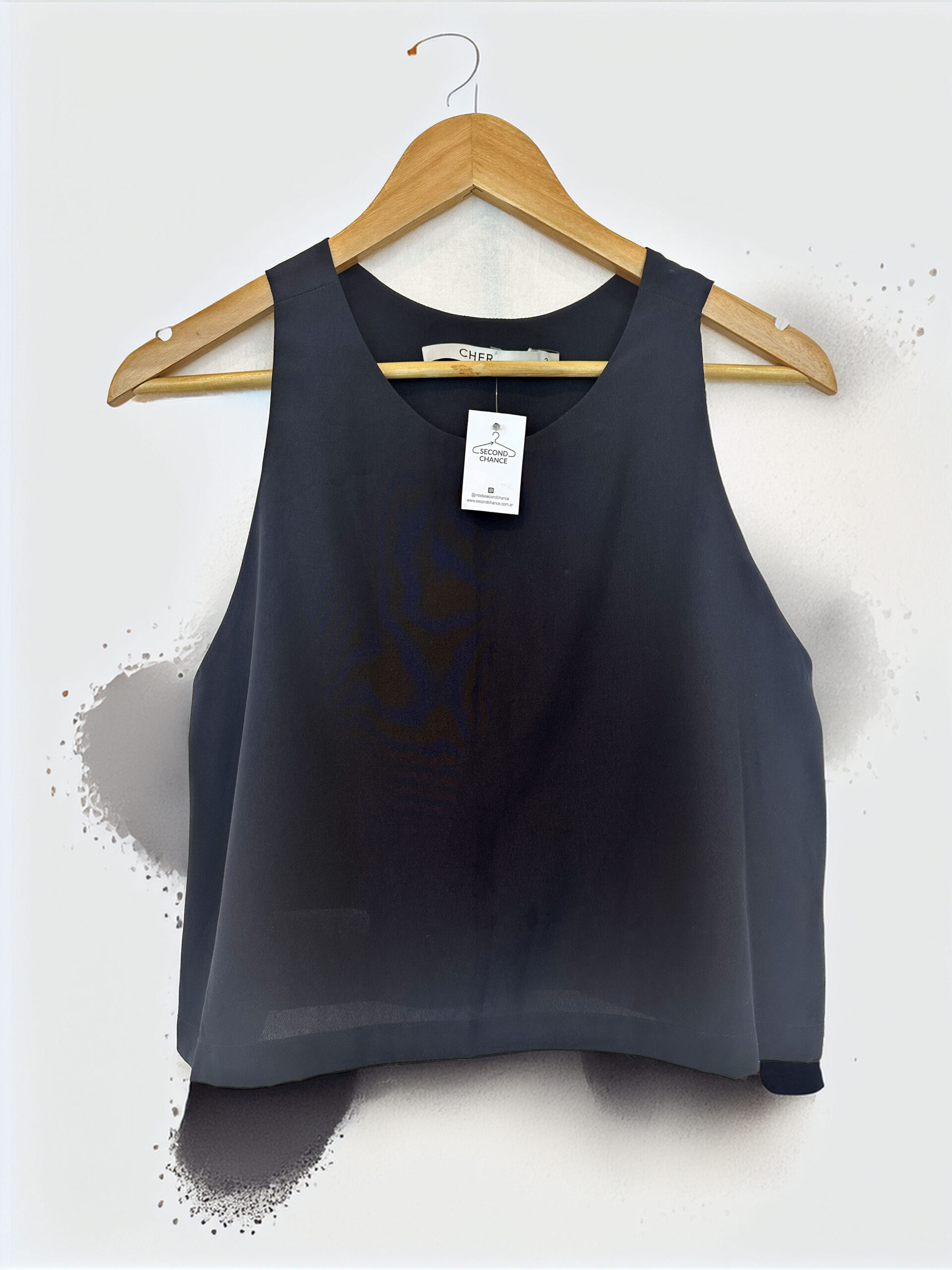 MUSCULOSA AZUL OSCURO CHER (M)
