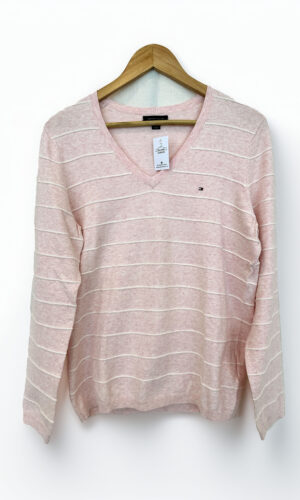 SWEATER LIVIANO RAYADO ROSA TOMMY (L)