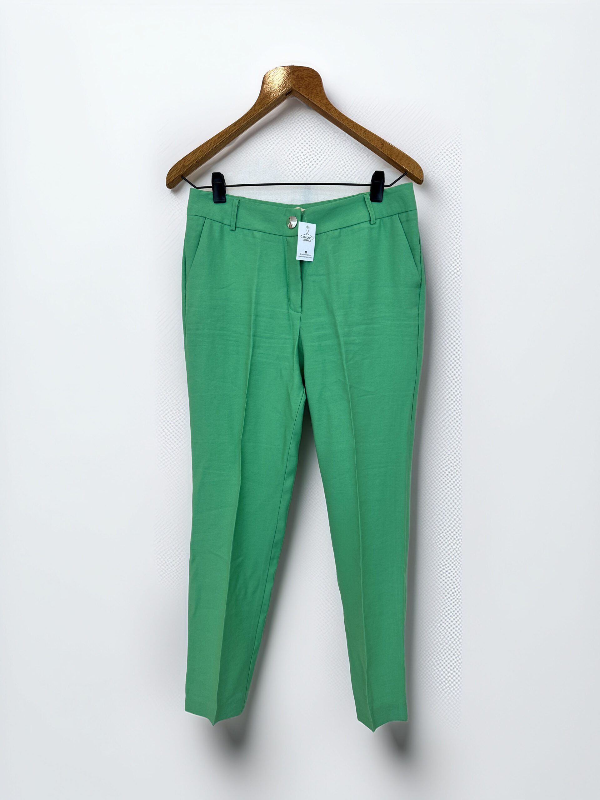 PANTALON SASTRERO LINO VERDE JAZMIN (M)