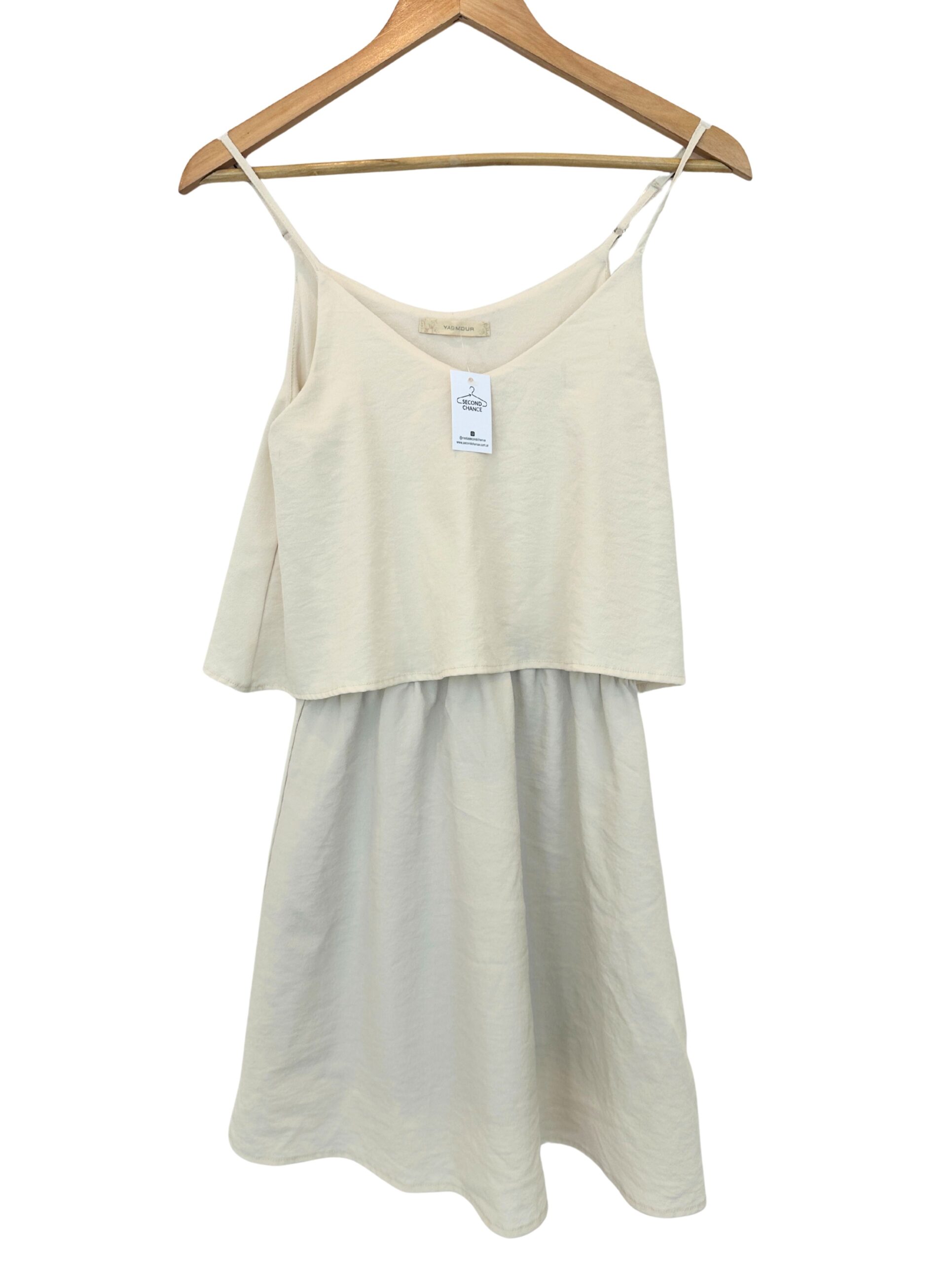 VESTIDO CORTO MARFIL YAGMUR (M)