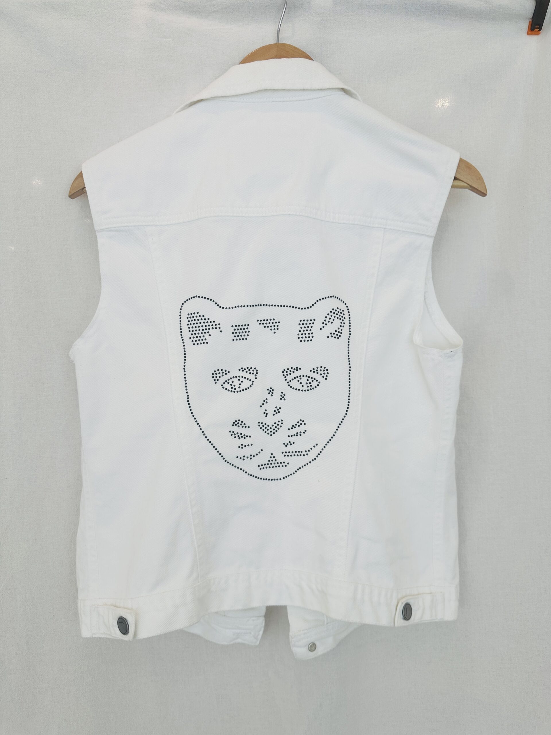 Chaleco De Jean Blanco Jazmin Chebar M Second Chance