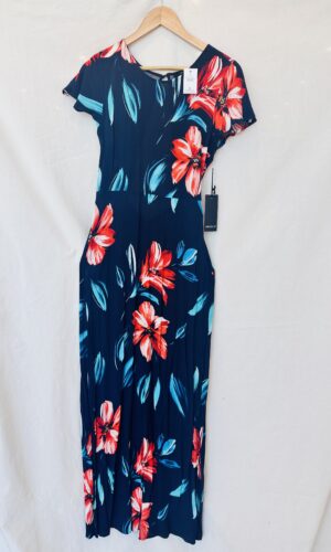 VESTIDO LARGO FLOREADO AZUL FOREVER 21 (S)