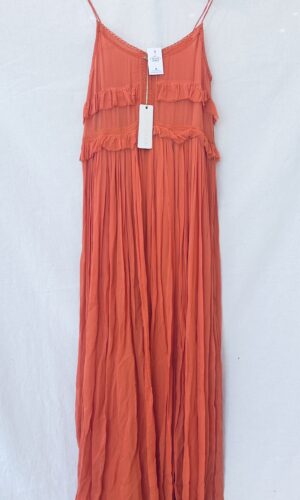 VESTIDO LARGO NARANJA RAPSODIA (S)