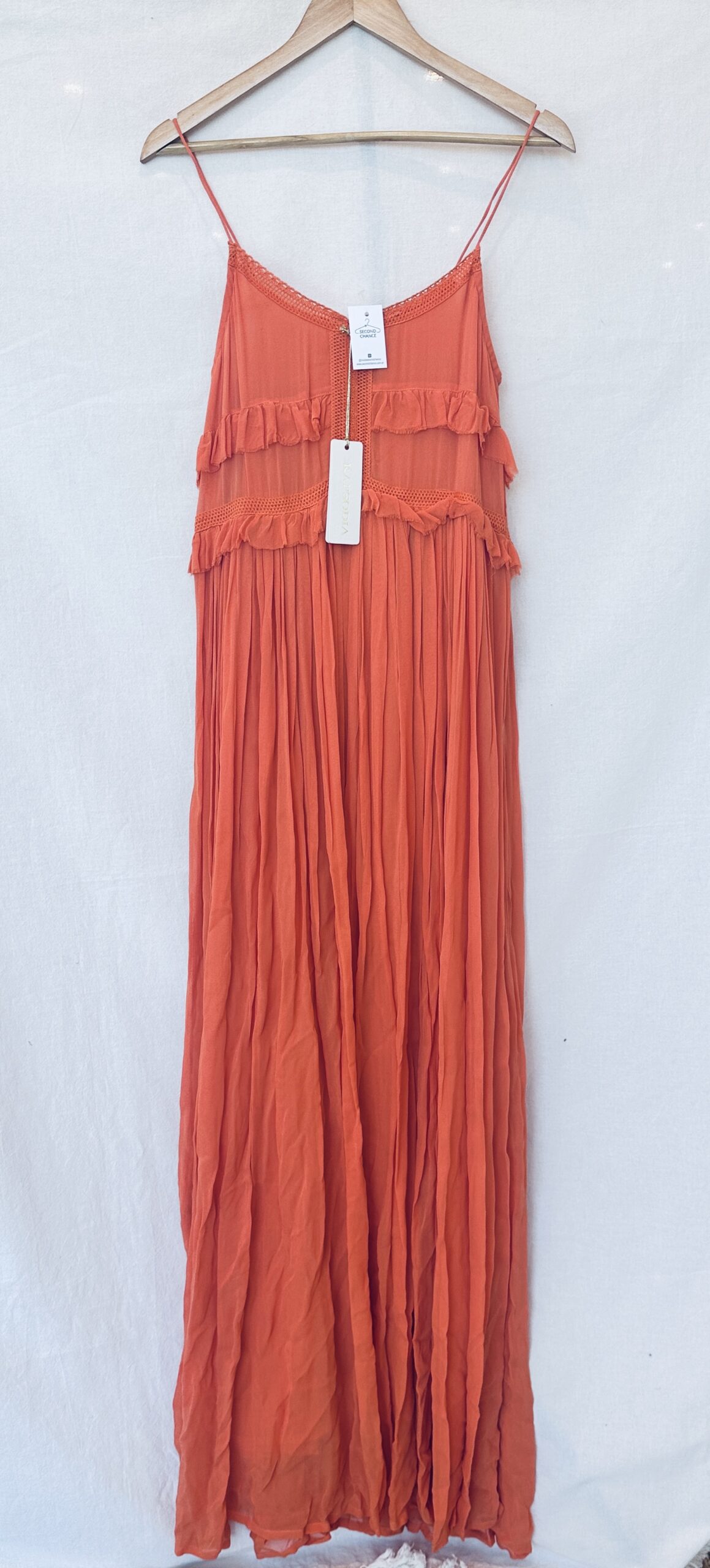 VESTIDO LARGO NARANJA RAPSODIA (S)