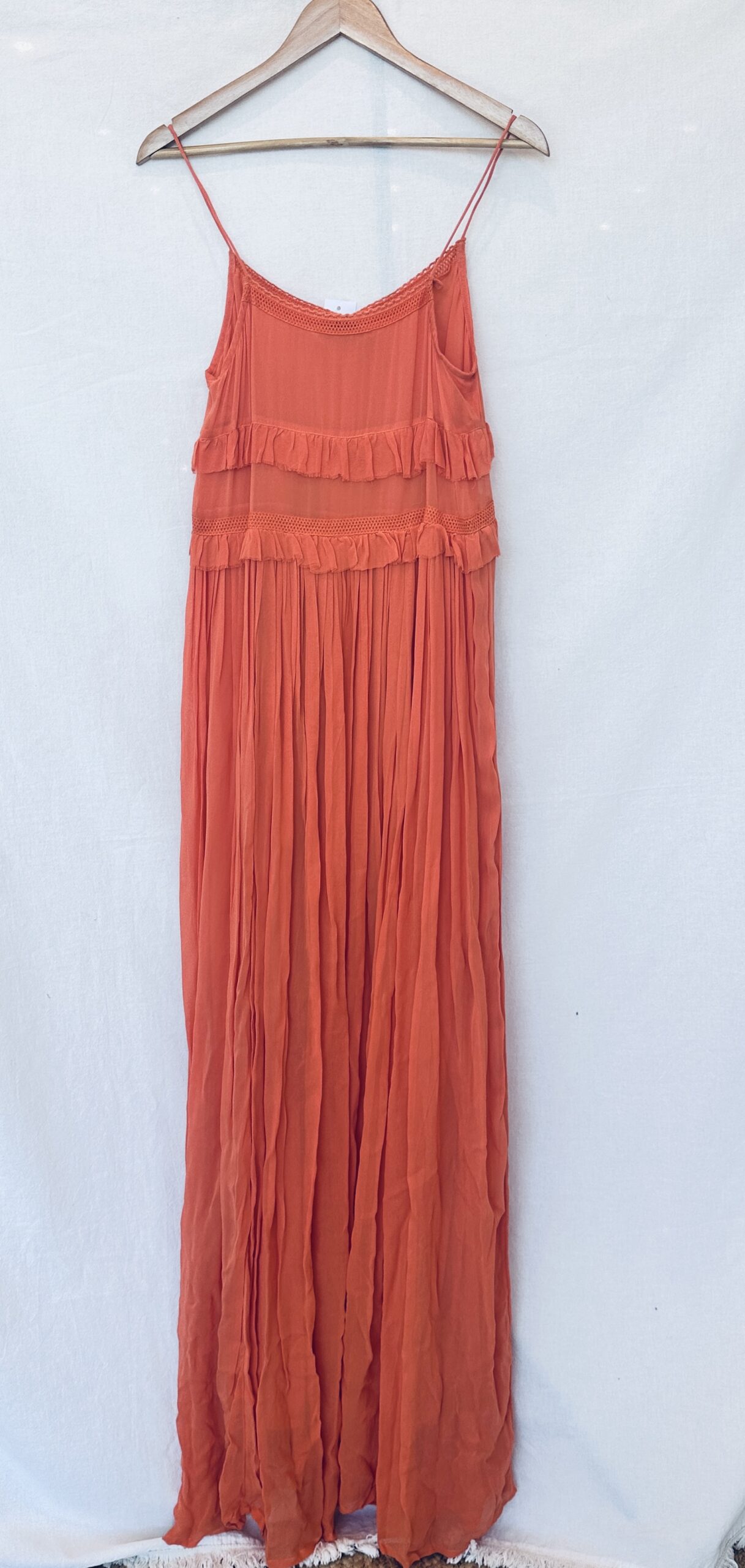 VESTIDO LARGO NARANJA RAPSODIA (S) - Imagen 2