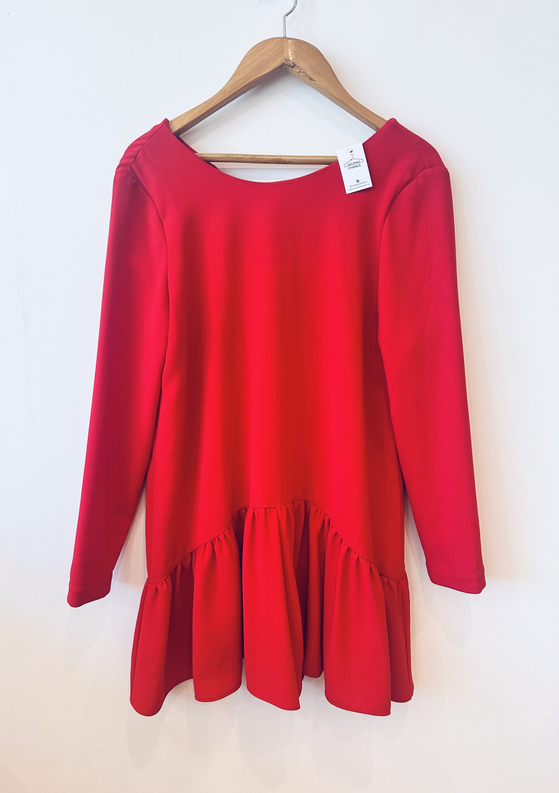 MONO MANGA LARGA ROJO ZARA (M)
