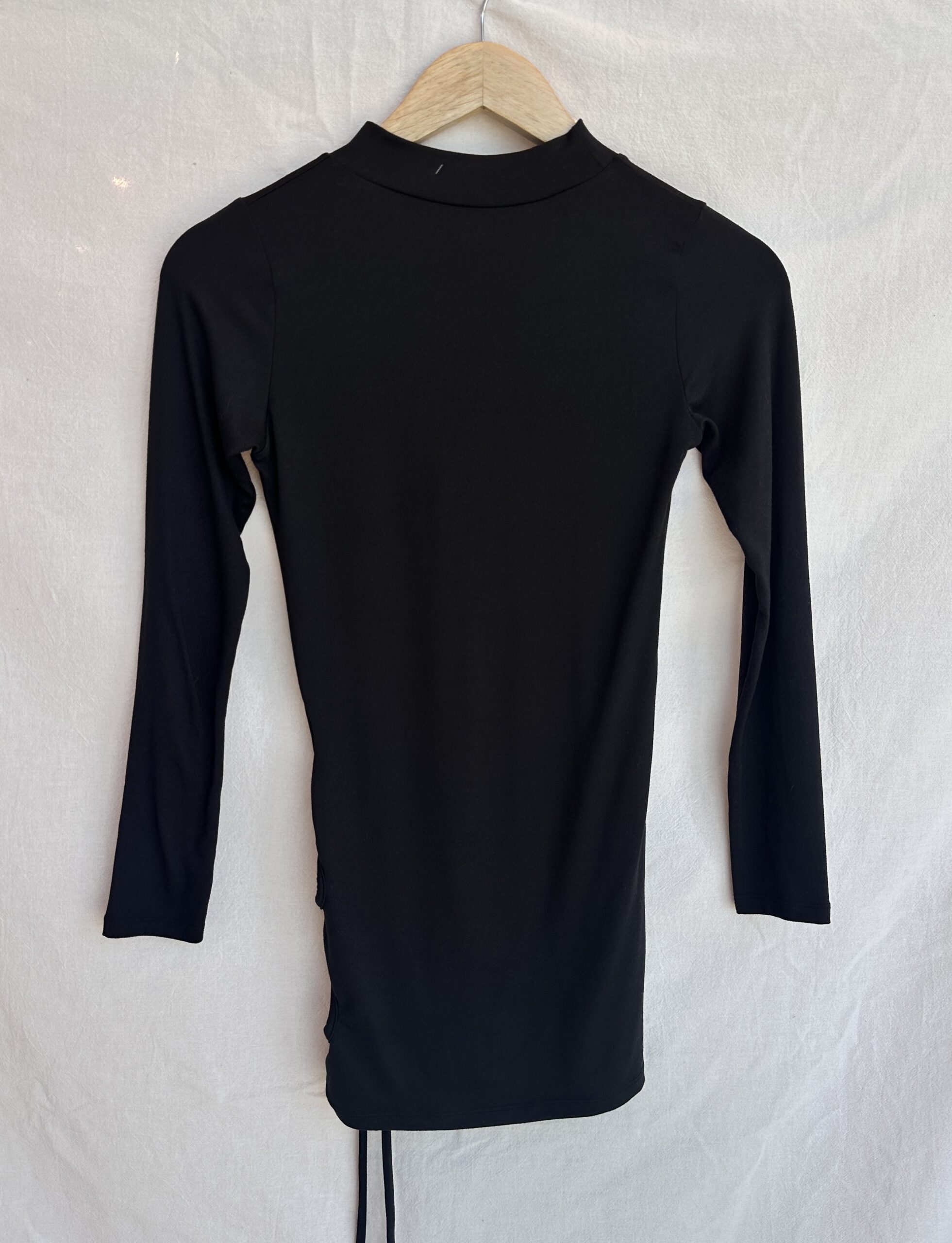 VESTIDO MANGA LARGA NEGRO SIN MARCA (XXS) - Imagen 2