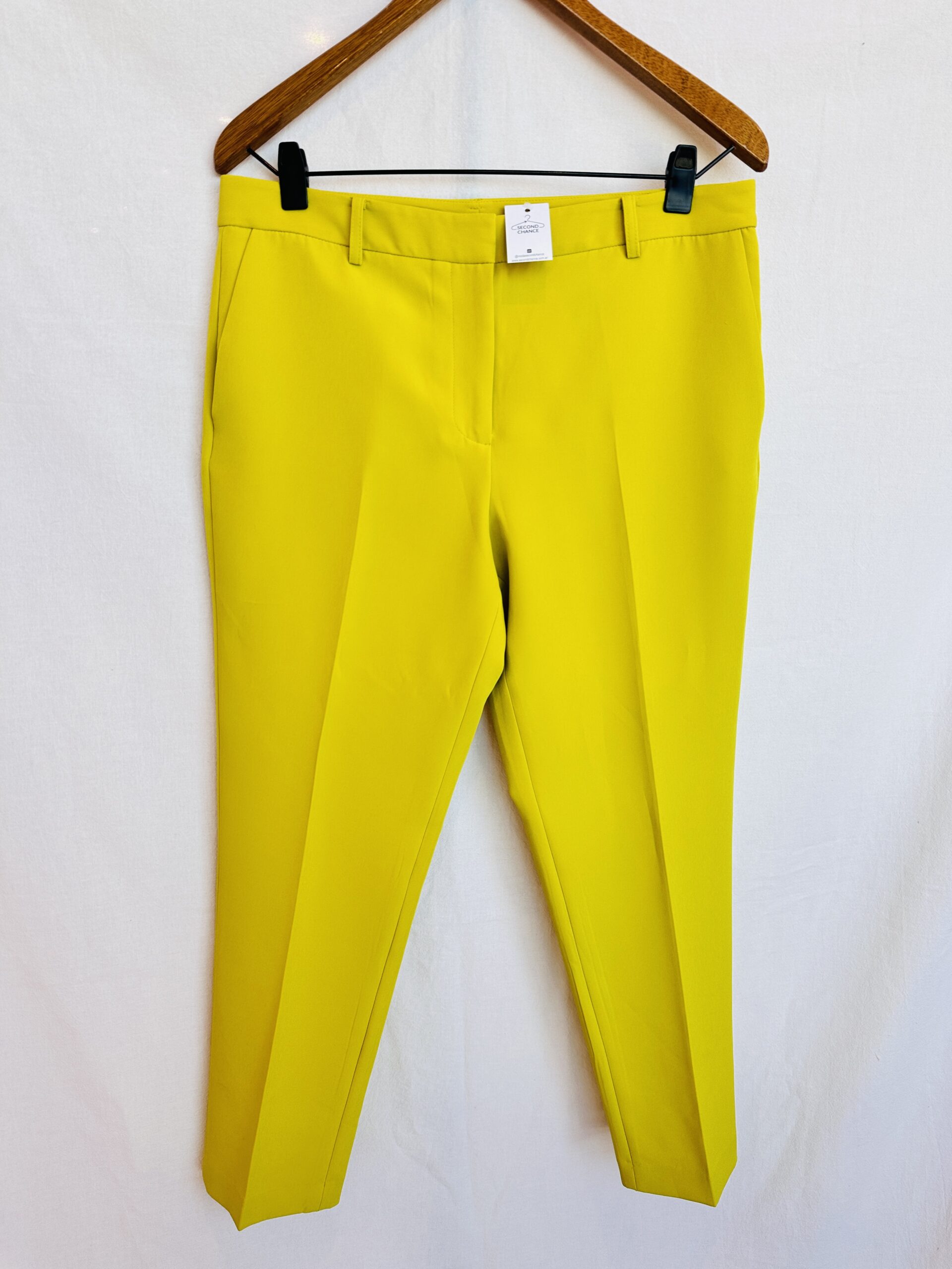 PANTALON DE VESTIR DKNY VERDE MANZANA (M)
