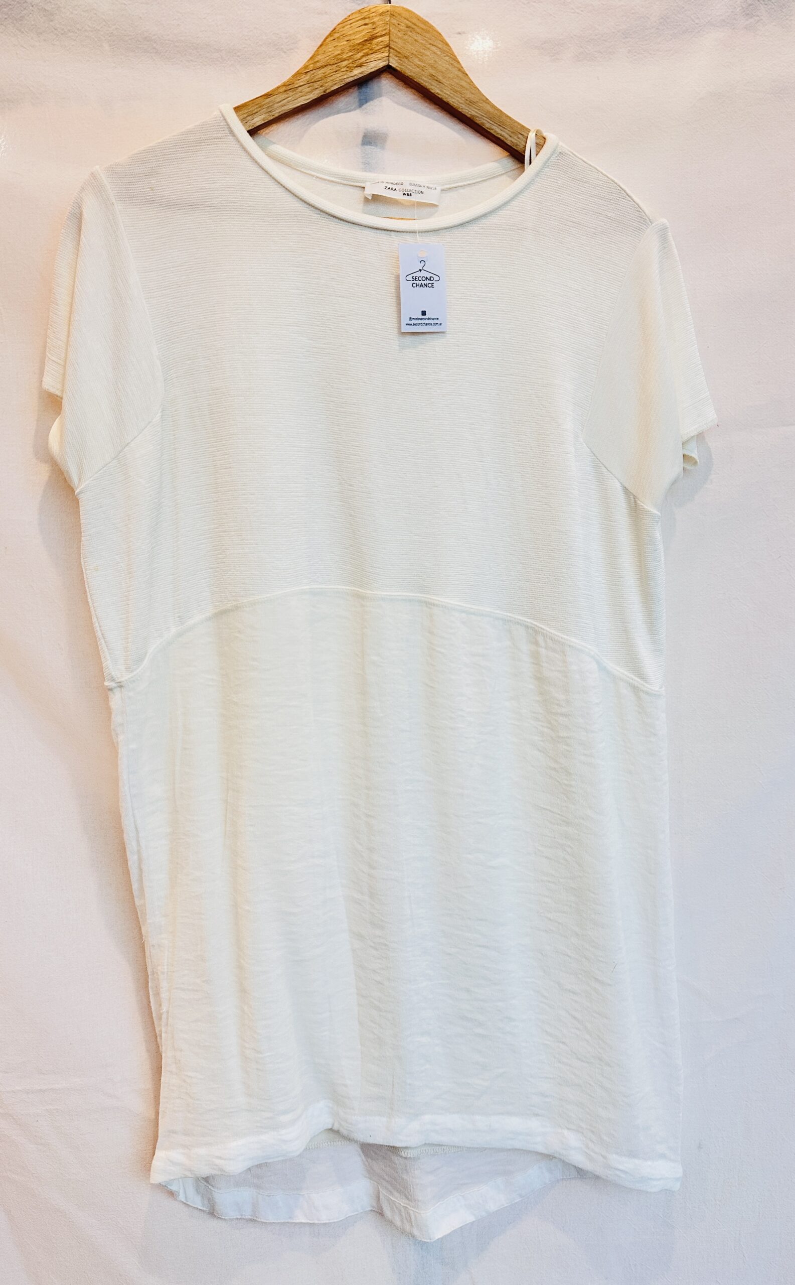 VESTIDO CORTO BLANCO ZARA (M)