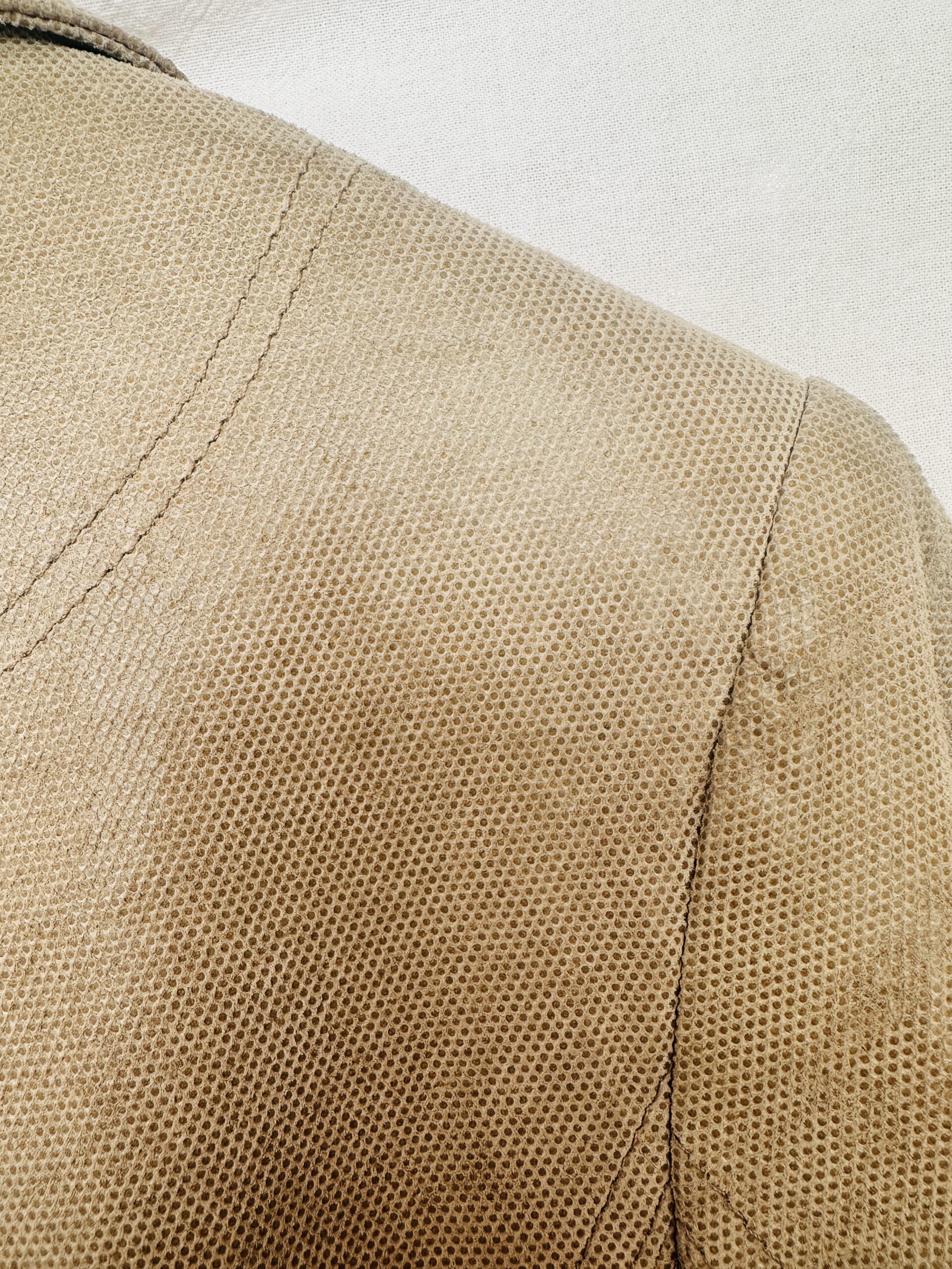 CAMPERA DE CUERO PRUNE BEIGE (S) - Imagen 3