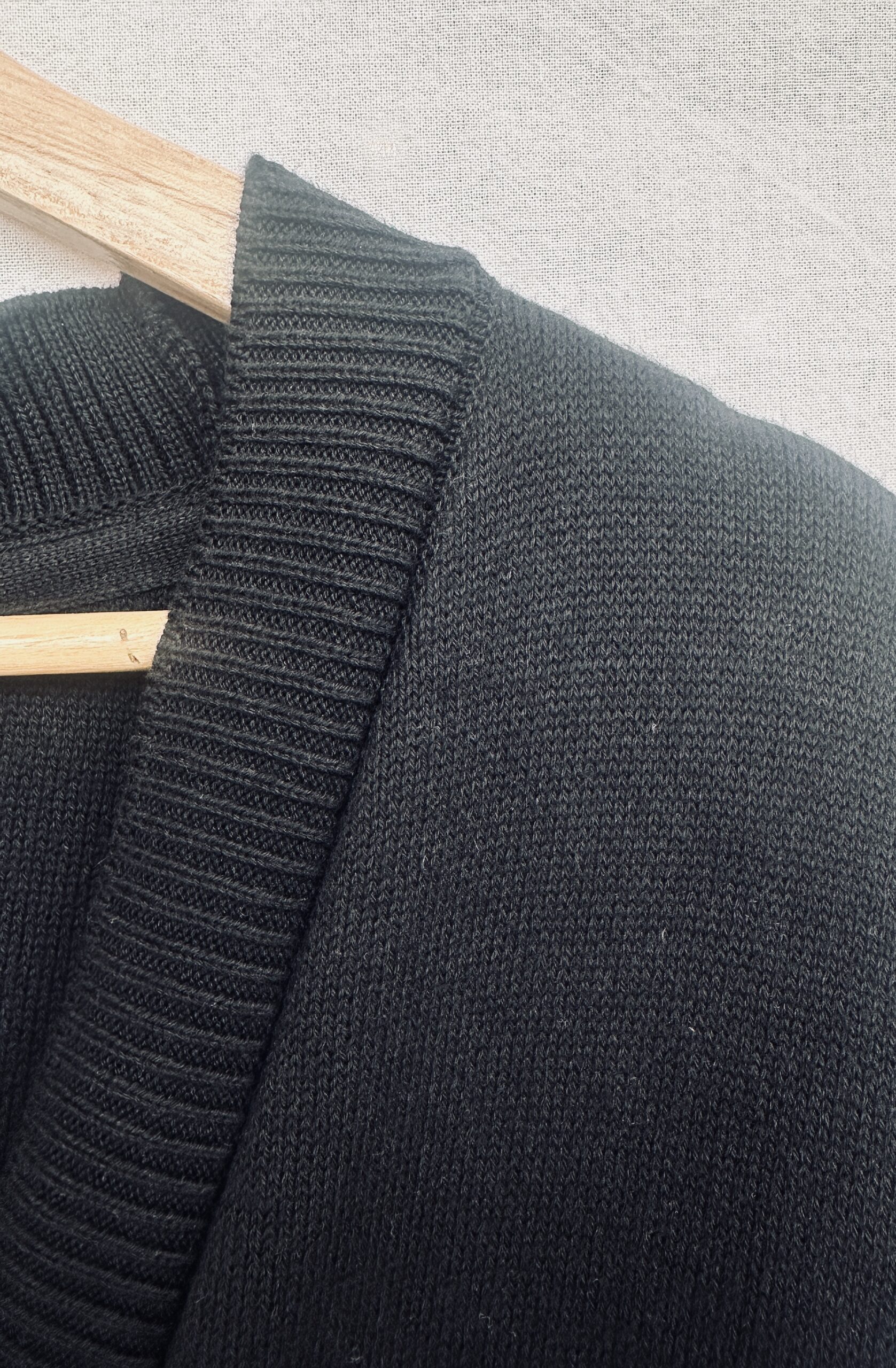 CARDIGAN DE HILO NEGRO LA MODE (M) - Imagen 3
