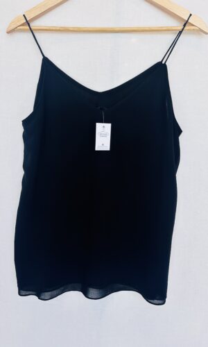 BLUSA SIN MANGAS NEGRA ZARA (L)