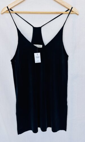 VESTIDO LENCERO NEGRO JAZMIN CHEBAR ( M)