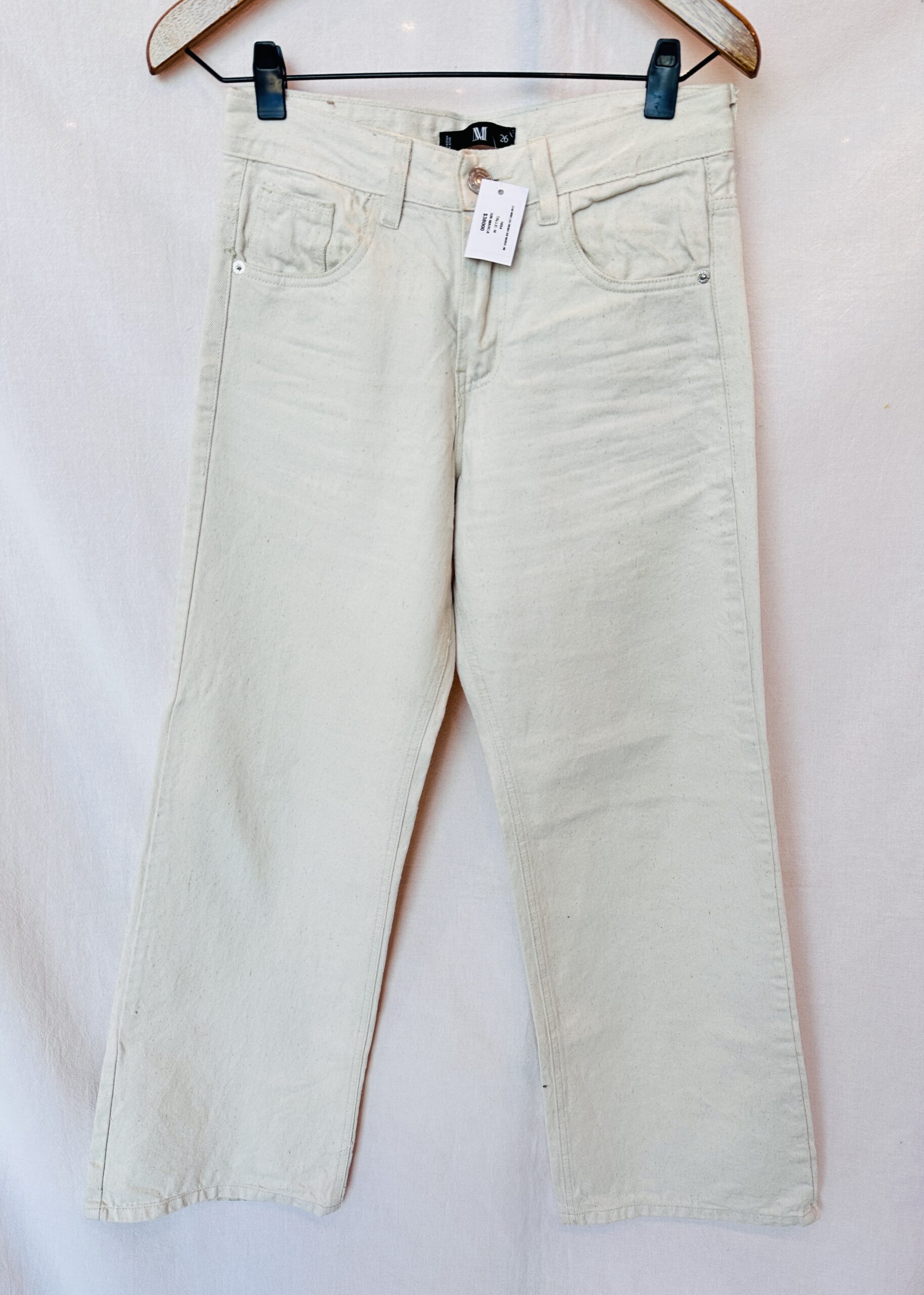 JEAN WIDE LEG CREMA SIN MARCA (M)