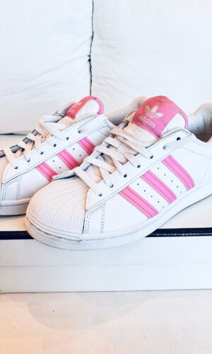 ZAPATILLAS SUPERSTAR ADIDAS BLANCAS Y ROSAS (40)