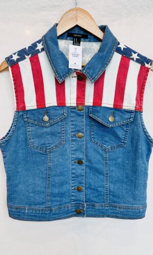 CHALECO DE JEAN EE.UU FOREVER 21 (M)