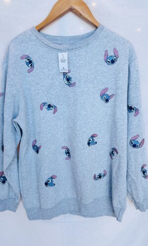 BUZO GRIS BORDADO STICH DISNEY(L)