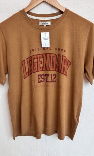 REMERA MARRON + ESTAMPA GINEBRA (M)