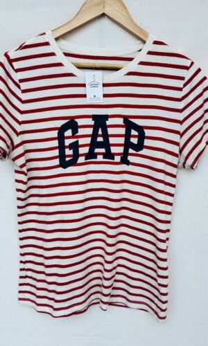 REMERA A RAYAS ROJA Y BLANCA GAP (L)
