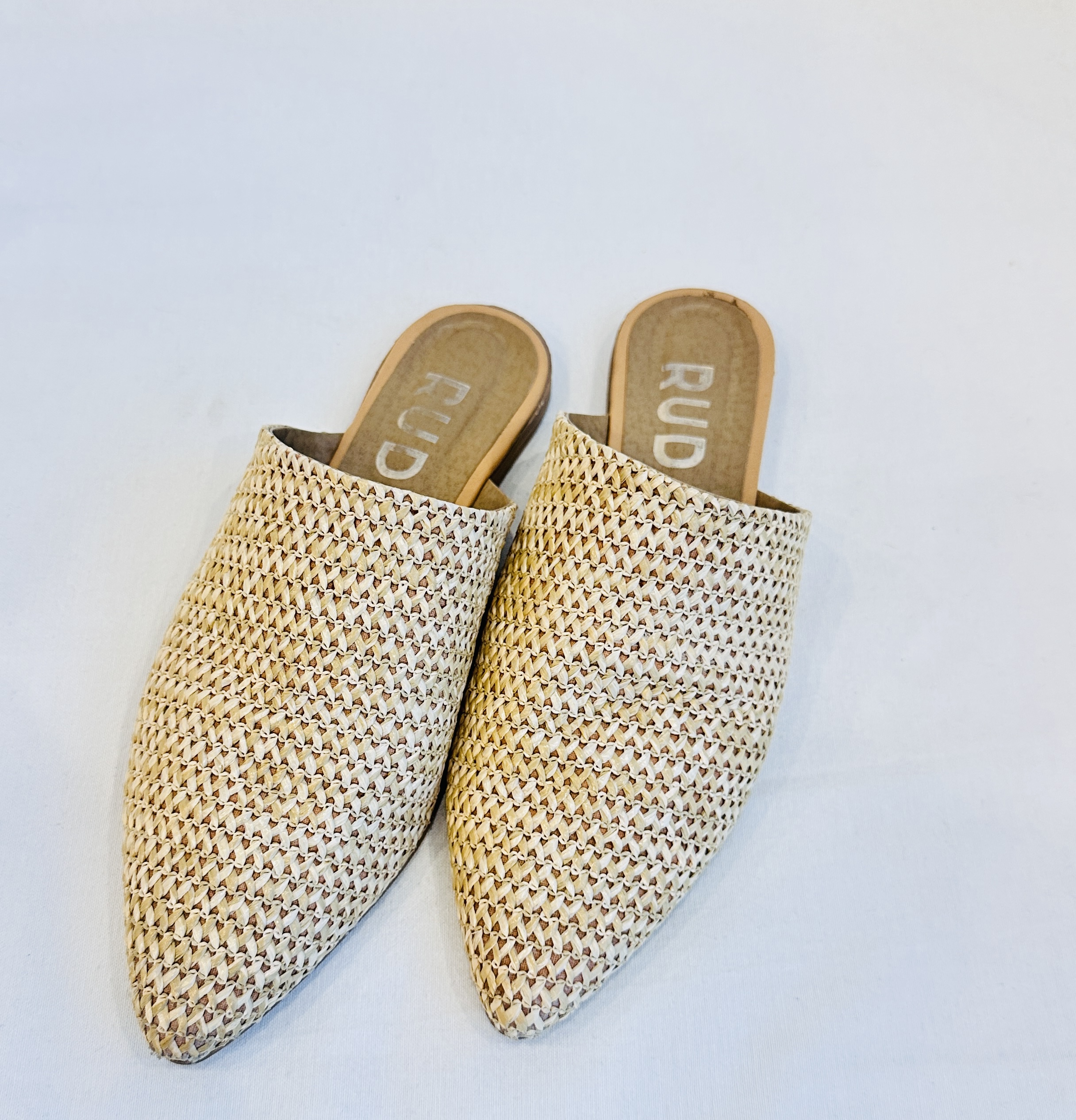ZUECOS CALU RAFIA NATURAL BEIGE RUD (39) - Imagen 2