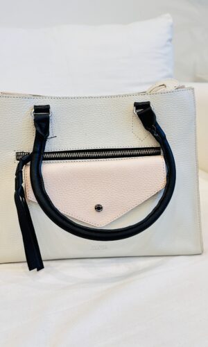 CARTERA CREMA Y ROSA NUDE  PRUNE