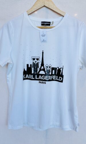 REMERA KARL LAGERFELD BLANCA + STRASS (M)