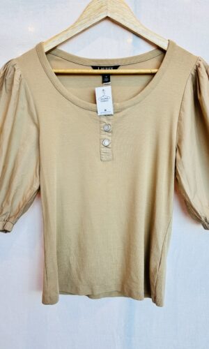 BLUSA VAQUERA MANGA GLOBO BEIGE  RALPH LAUREN  (M)