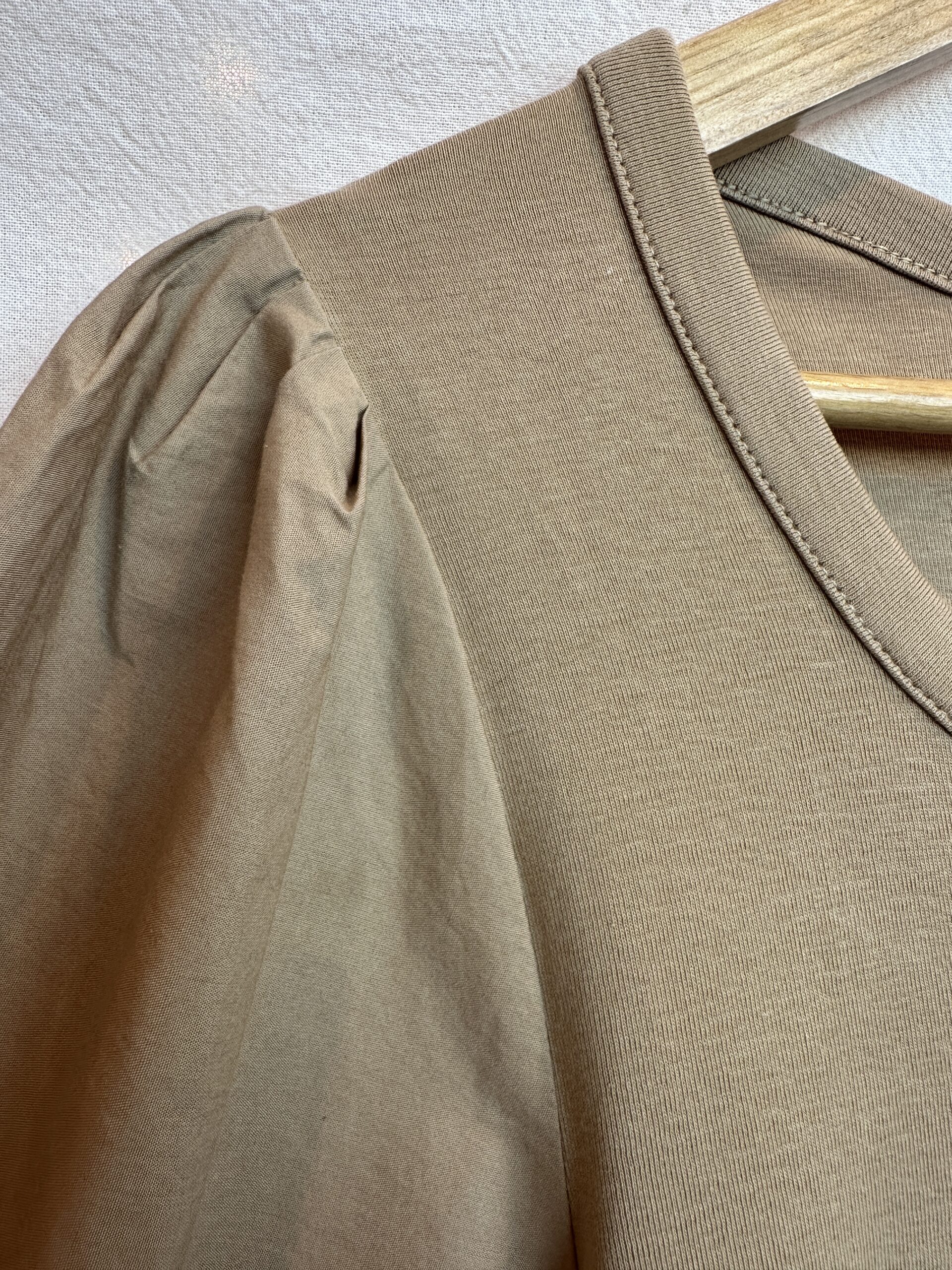 BLUSA VAQUERA MANGA GLOBO BEIGE RALPH LAUREN (M) - Imagen 3