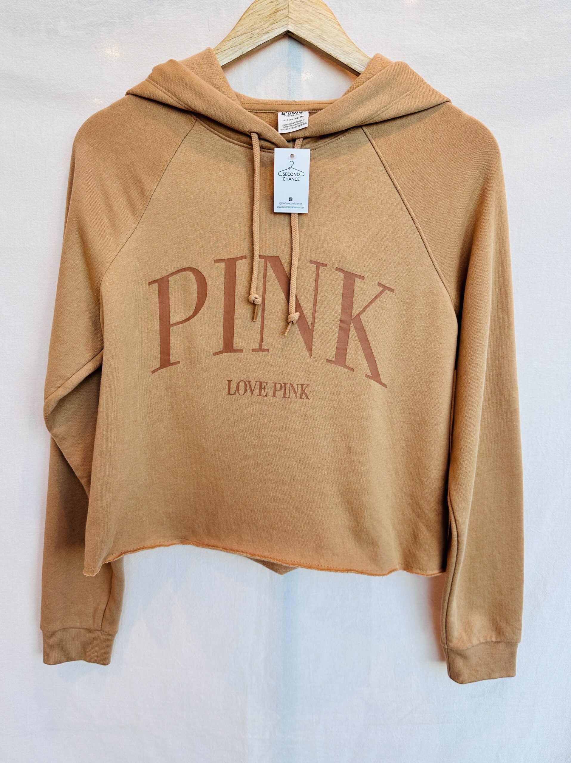 BUZO MARRON CLARITO PINK NUEVO CON ETIQUETA (S)