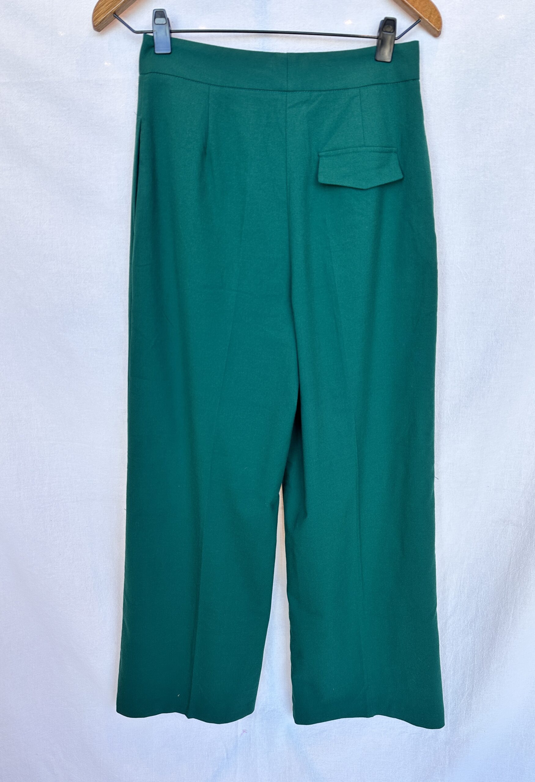 PANTALON DE VESTIR VERDE ZARA (M) - Imagen 2